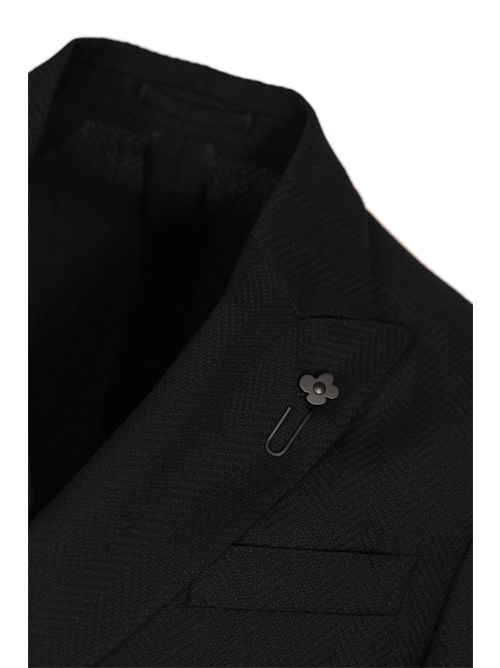 Giacca doppiopetto Roma in lana vergine Nero LARDINI | CN6203E20 CN65502990